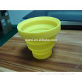 new shelves portetive bright yellow drinking silicone cup collapsable